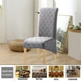 thumbnail image 5 of XL Stretch Chair Covers,Large Dining Room Chair Slipcovers Universal Removable Washable Non-slip Jacquard Chair Protector for Hotel Banquet Wedding-2 Pcs-I, 5 of 8