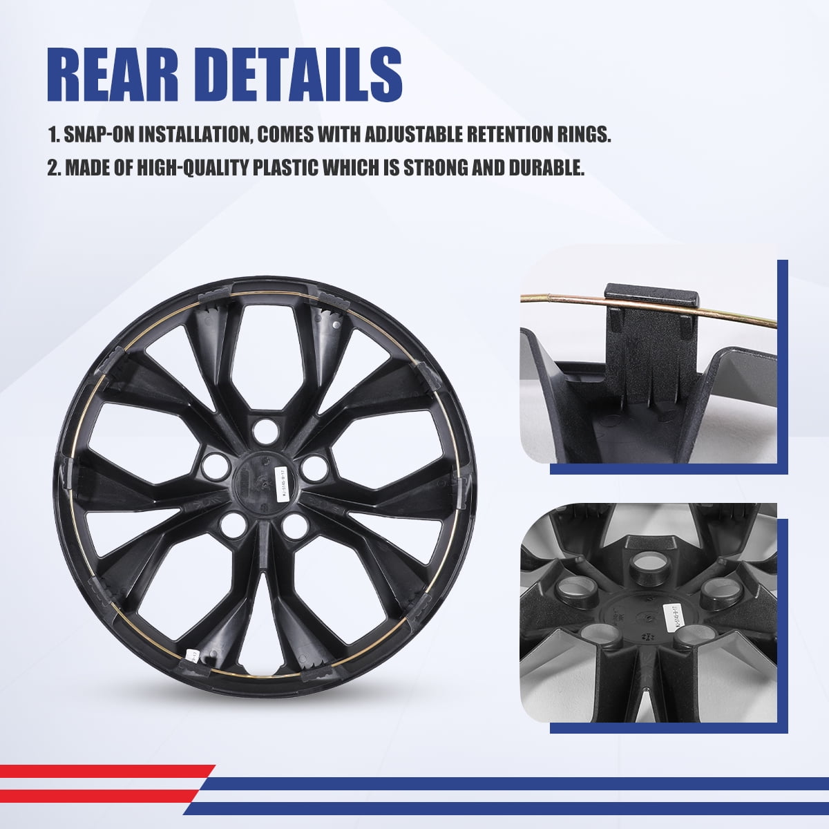 1 Pc 17" Steel Wheel Hubcaps for 2023-2025 Honda CR-V LX Model,Wheel Rim Cover,Snap on Car,PP,Lacquer