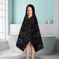 thumbnail image 6 of Neon Outline Dinosaurs Hooded Bath Towel，50"x30" for Ages 3 To 12 Kids, Quick Dry Lightweight Soft Microfiber Hood Beach Towel Cover Up for Kids, 6 of 7