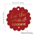 thumbnail image 6 of Inkdotpot Pack Of 50 Real Gold Foil Paper Tags Kiss The Miss Goodbye Bridal Shower Favor Hang Tags, 6 of 6