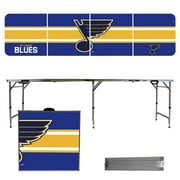 St. Louis Blues Striped Design 8' Portable Folding Tailgate Table