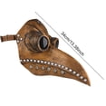 thumbnail image 3 of Máscara de pico de Doctor de la peste Steampunk Divertida máscara de pico de Halloween de látex (Caqui), 3 of 5