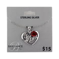 thumbnail image 5 of Brilliance Fine Jewelry Women's #1 Mom Heart Necklace in Sterling Silver, 5 of 6