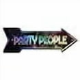 thumbnail image 3 of SignMission P-ARROW10-999683 10 x 30 in. Wide Party People Arrow Sign, 3 of 4