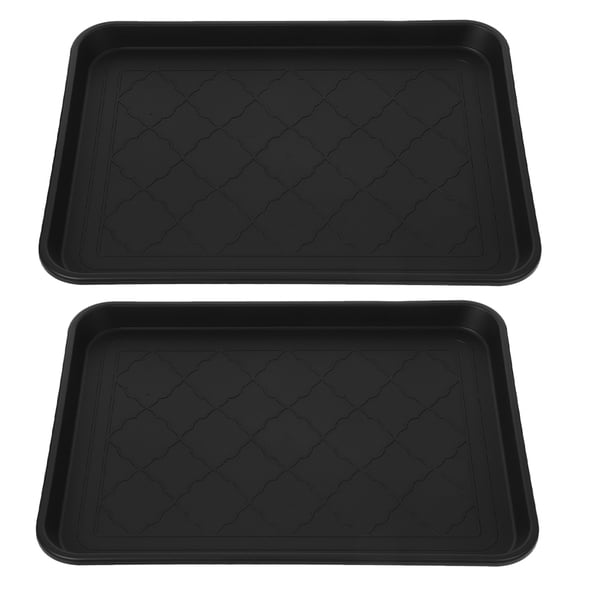 2 bandejas para botas, bandeja para macetas, bandeja de plástico para plantas, bandeja multifunción