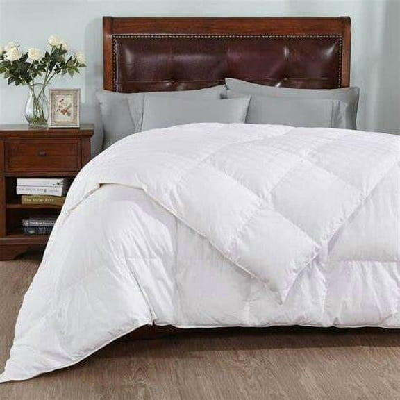 Millenia Down Alternative Duvet, Box Stitch Construction, White, Full Size (78" x 88"), All Season Warmth (44 Ounce Fill)