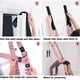 thumbnail image 5 of Correa de estiramiento de piernas, cinturón de entrenamiento de espalda con anclaje de puerta, equipo de estiramiento para entrenador de flexibilidad, correa de estiramiento para fitness, gimnasia, danza, yoga, ballet Rojo Verde, 5 of 5