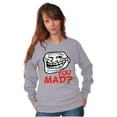 thumbnail image 3 of Troll Face You Mad Trollface Meme Sweatshirt for Men or Women Brisco Brands S, 3 of 6