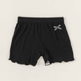 thumbnail image 2 of SGMVNU Toddler Girls Solid Sport Ruffles Shorts Kids Casual Shorts For Summer Play Comfortable And Cute For Ages 2-6 Years Kids Clothes(Size 5-6 Years,Black), 2 of 5