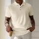 thumbnail image 1 of Ceisia Men's Textured Jacquard Polo Shirts, Regular Fit Short Sleeve Turndown Collar Casual Summer Tops (Multi-Color Options) Gifts, 1 of 5