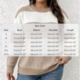 thumbnail image 4 of yillto Plus Size Women Sweater Color Block Striped Fashion Crew Neck Pullover Knit Loose Sweaters, 4 of 6