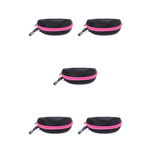 Estuche de almacenamiento de gafas de sol Advancent EVA organizador impermeable a prueba de golpes Rosa roja 5piezas