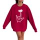 thumbnail image 2 of Gibobby Sudadera sin capucha y ocio Mujer Cómodo Casual Día de San Valentín Simple Amor Impreso Cuello Redondo Manga Larga Sin Capucha Top (Rojo, XL), 2 of 4