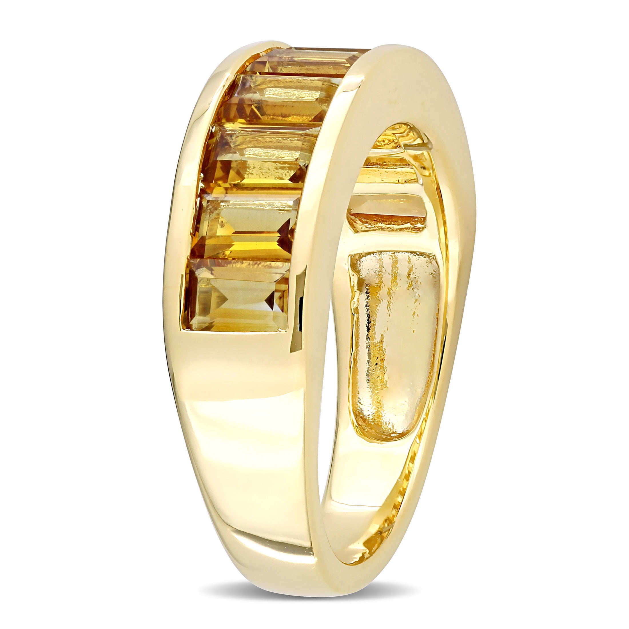 Everly Women's Citrine Yellow Gold Plated Ring