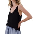 thumbnail image 5 of Delayuji Women's Lace Camisole Tops V Neck Spaghetti Strap Going Out Tops Summer Loungewear Camisole Babydoll Shirts, 5 of 7