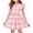 #A05-Pink, variant on Abcomgle Summer Dress for Girls 7-8 Casual A-Line Flutter Sleeve Midi Dress Striped Crew Neck Swing Loose Sundresses for 4-14t Kids,Black
