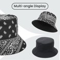 thumbnail image 5 of Reversible Paisley Bucket Hat Cotton Fisherman Cap Packable Cheetah Sun Hat for Women and Men, 5 of 6