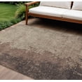 thumbnail image 2 of HomeRoots 625329 9 x 12 ft. Chocolate & Taupe Abstract Washable Transitional Indoor & Outdoor Rectangle Area Rug, 2 of 9