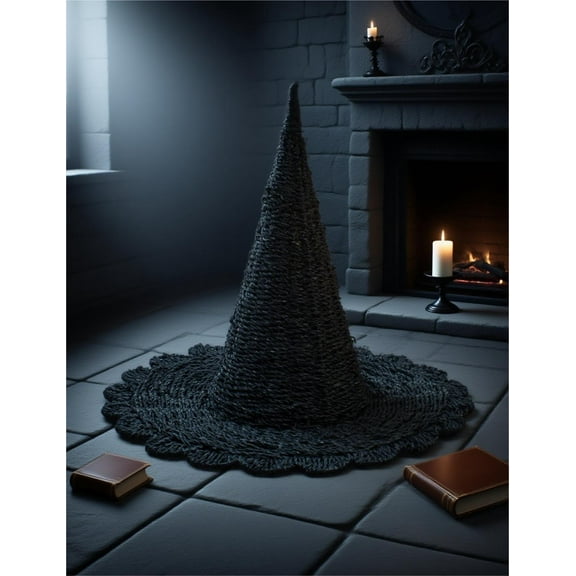 2025 NEW Handmade Woven Witch Hat Halloween-Themed Decorations, Gothic Style Halloween Decorations, Perfect Halloween Decoration Gift, Collectible Woven Witch Hat by LEJHVAQK