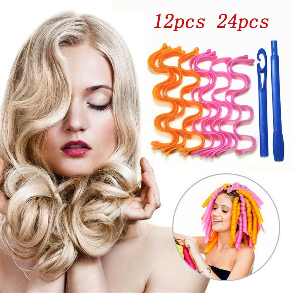 No Heat Hair Roller Curling 24pcs Rods Set Woman Hair Curlers Rollers Magic  Diy Magic Hair Roll Sleep Curlers Wave Roll Water Ripple Roll Hair,11 | No  Heat Hair Roller Curling 24pcs