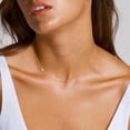 thumbnail image 5 of Yesbay Gold Initial Necklace for Women Tiny Sideways Letter Pendant Chain Necklace Gold Plated Jewelry, 5 of 8