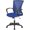Blue, variant on Home Office Chair Mid Back PC Swivel Lumbar Support Adjustable Desk Task Computer Ergonomic Comfortable Mesh Chair with Armrest (Orange)