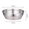 thumbnail image 2 of 2 Pcs Assiette Multi-Usage Soucoupe à Assaisonnement Assiette Apéritif Plat en Acier Inoxydable, 2 of 9