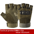 thumbnail image 1 of Guantes tácticos para hombre, de medio dedo, para exteriores, para montar en motocicleta, para fanáticos militares, para luchar y hacer ejercicio, 1 of 5