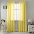 thumbnail image 2 of RT Designers Collection Celine Sheer 55 x 90 in. Rod Pocket Curtain Panel, Neon Yellow, 2 of 4