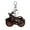 Brown, variant on Brown Cowhide Leather Motorcycle Keychain Mini Bike Key Ring Genuine Leather Key Fob Motorcycle Enthusiast Gift Personalized Key Holder Novelty Key Accessory 2.17 x 1.97 inches
