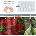 thumbnail image 4 of Christmas Poinsettias Fun Shower Curtain for Bathroom Shower Curtain Set with 12 Hooks Waterproof Fabric Bath Curtain for Bathtub Restroom Decor, 72 X 72 in, 4 of 6