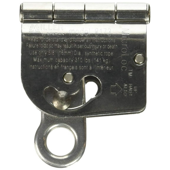 Miller MicroLocâ¢ Trailing Wire Rope Grabs for 5/8-Inch Wire Rope, Universal (8173/U)