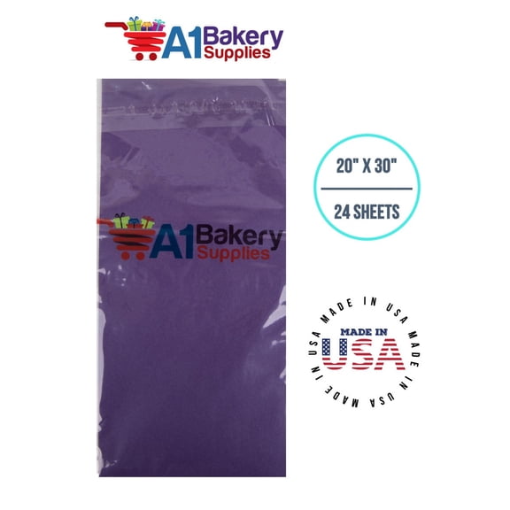 Lavender Tissue Paper Squares, Bulk 100 Sheets, Presents by A1 Bakery Supplies, Made In USA Large 15 Inch x 20 Inch