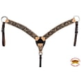 thumbnail image 4 of HILASON Western Horse Headstall Breast Collar Set Tack Genuine American Leather Floral Rough Out Dark Brown, 4 of 8