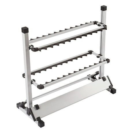 unbranded Aluminum Fishing Rod Storage Portable Fishing Rod Rack Black