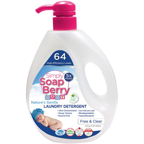 Simply Soapberry Laundry Detergent Free and Clear Baby 64 Loads