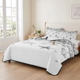 thumbnail image 2 of King Quilt Set 96''x106'', Grey Coastal Bedspread Coverlet with 2 Pillow Shams, Summer Eucalyptus Leaves Beach Ocean Starfish Nautical Breathable All Season Quilt Bedding for Bedroom/Guest Room, 2 of 9