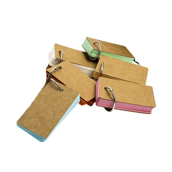 ROZYARD Pack of 6/8 Colorful Cards Kraft Paper Mini Notepads for Memorization