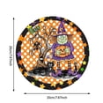 thumbnail image 2 of Corona De Halloween Colgador De Puerta Redondo Letrero De Bienvenida Para Decoración De Halloween Kearding HA043868-04, 2 of 5