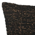 thumbnail image 3 of SAFAVIEH Kailo 20" x 20" Modern Black/Natural Distressed Cotton Decorative Pillow, 3 of 6