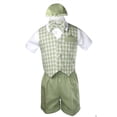 thumbnail image 4 of Sage Green Checks Gingham Vest set Shorts Suit Boy Baby Toddler S M L XL 2T 3T4T, 4 of 8