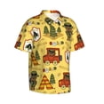 thumbnail image 2 of Bixox Men's Hawaiian Shirts Men's Forest Guard Print Short-Sleeve Shirt-X-Large, 2 of 8
