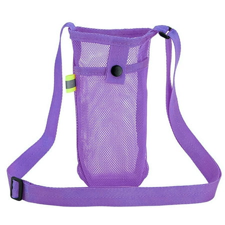 

RichYS Strong Bearing Water Bottle Bag with Shoulder Strap Non-slip Hands Free Breathable Fine Mesh Water Bottle Carrier for Outdoor