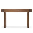 thumbnail image 3 of Michael Amini Brooklyn Walk Wood & Metal Console Table - Burnt Umber Brown, 3 of 10