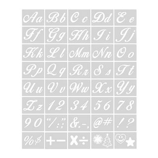 Boutique Calligraphy Stencil Template Kit 45 Reusable Pieces Includes  Lettering, Numbers, Punctuation, Laurels and Flowers 