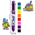 thumbnail image 2 of Rainbow Writer - Wolf Pen by Deluxebase. Multicolored, Medium Point, 8-in-1 Retractable Novelty Ballpoint Pen with Cute Animal Design., 2 of 4