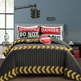 thumbnail image 3 of Lush Decor 100% Polyester Highway Reversible Quilt Charcoal/Yellow 5Pc Set Full/Queen, 3 of 9