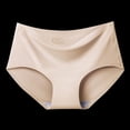 thumbnail image 2 of Monfince Women Ice Silk Seamless Briefs Comfortable Mid-waist Underpant Pantie All-inclusive Hip Breathable Cotton Crotch Briefs, 2 of 5