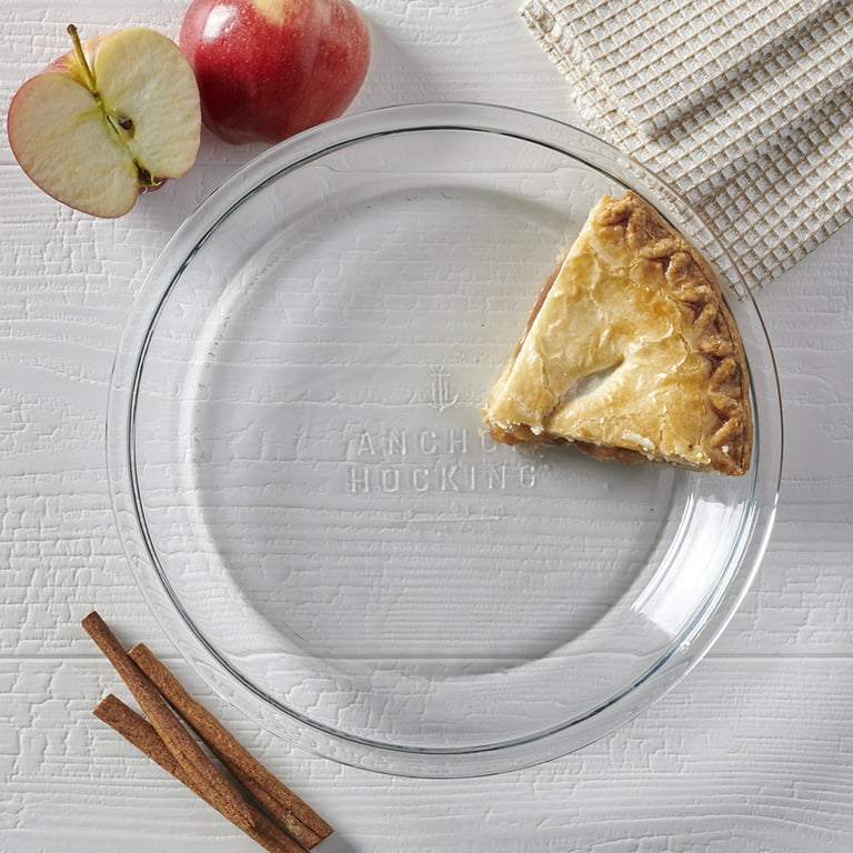 Anchor Hocking Green Glass 1 QT Deep Dish Pie Plate Baking Casserole - 9