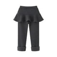 thumbnail image 4 of Esho Girls Casual Warm Fleece Culottes Leggings Kids Winter Thicken Tutu Skirt Tights Long Pants 3-11Y, 4 of 8